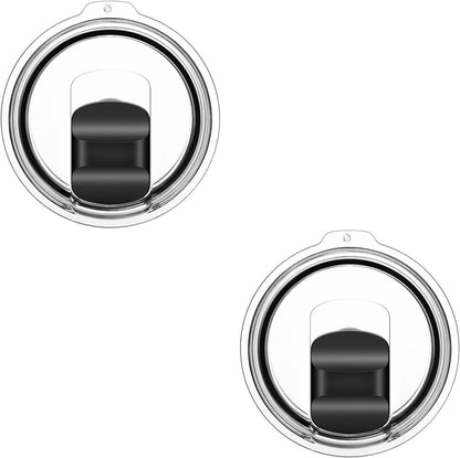 20 oz Tumbler Lids for Yeti, 2 Pcs Replacement Magnetic Spill-Resistant Lids for Yeti 20 oz Tumbler, 10 oz Mug, 10 oz Lowball with Magnetic Slider Switch, BPA Free
