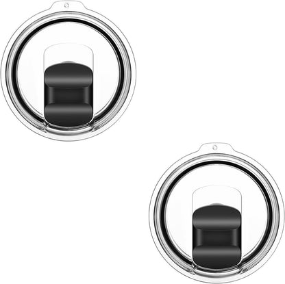 20 oz Tumbler Lids for Yeti, 2 Pcs Replacement Magnetic Spill-Resistant Lids for Yeti 20 oz Tumbler, 10 oz Mug, 10 oz Lowball with Magnetic Slider Switch, BPA Free