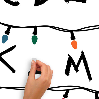 RoomMates RMK5240GM Netflix Stranger Things Christmas Light Peel and Stick Giant Wall Decals with Alphabet