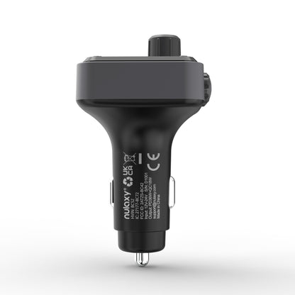 Nulaxy 54W Bluetooth 5.3 Car Adapter Charger 4-Port Fast Charging [PD36W & QC3.0 18W], Wireless Radio FM Transmitter with Deep Bass Player, 5 Colors LED Backlit, Hands-Free Calling, Support USB Drive