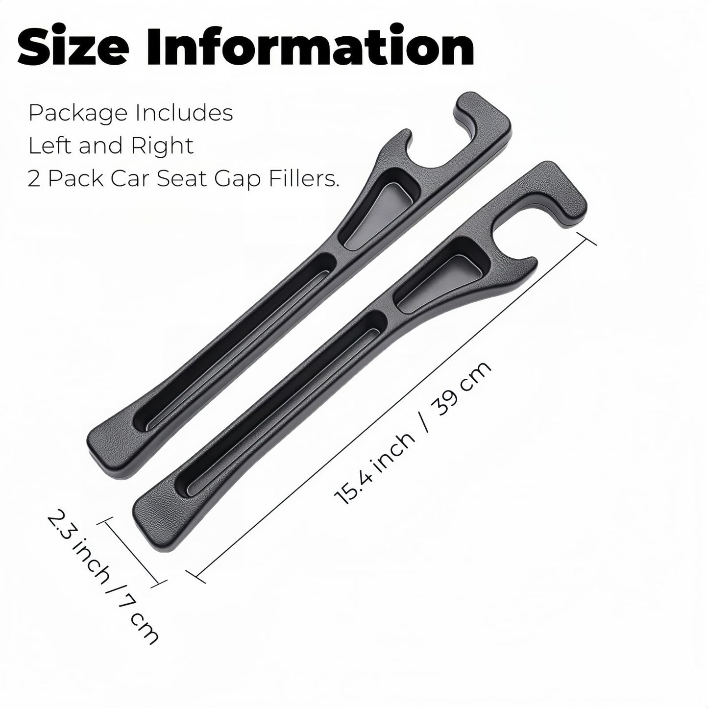 EnzeroTools Car Seat Gap Filler, 2-Pack No-Drop Seat Side Gap Seam Filler Organizer with Phone Holder, Universal Fit Fill The Gap Between Seat & Console, Perfect for Car, SUV, Truck