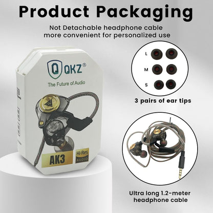 Yeabomy Wired Gaming Earbuds, Ak3file in Ear Monitors, Deep Bass Sound Wired Earbuds, HiFi in Ear Headphones with 1DD 10mm Dynamic Driver, IEM for Music Gaming Video Calling (Black)