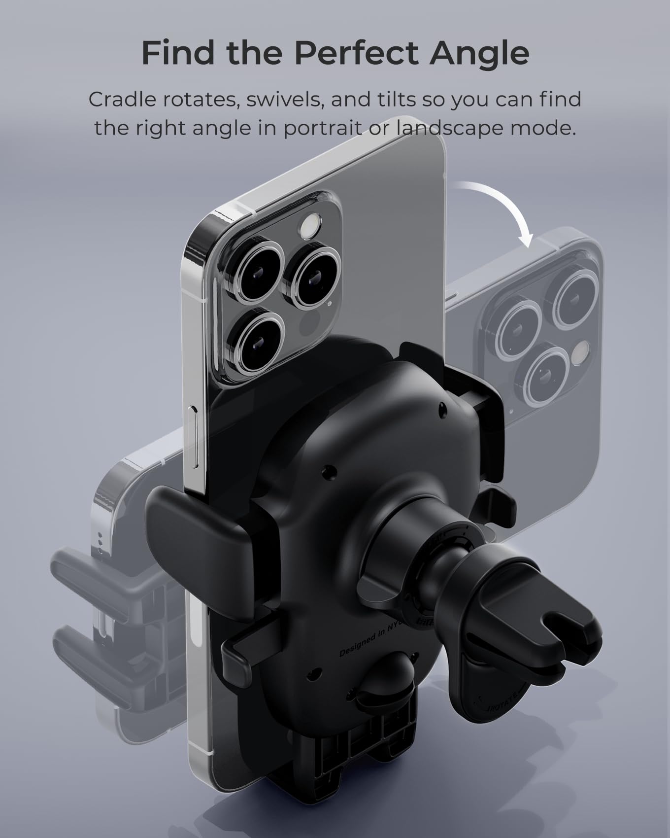 iOttie Easy One Touch Advanced Air Vent Car Phone Mount - Universal Cell Phone Holder for iPhone, Google, Samsung, Moto, LG, and All Other Smartphones