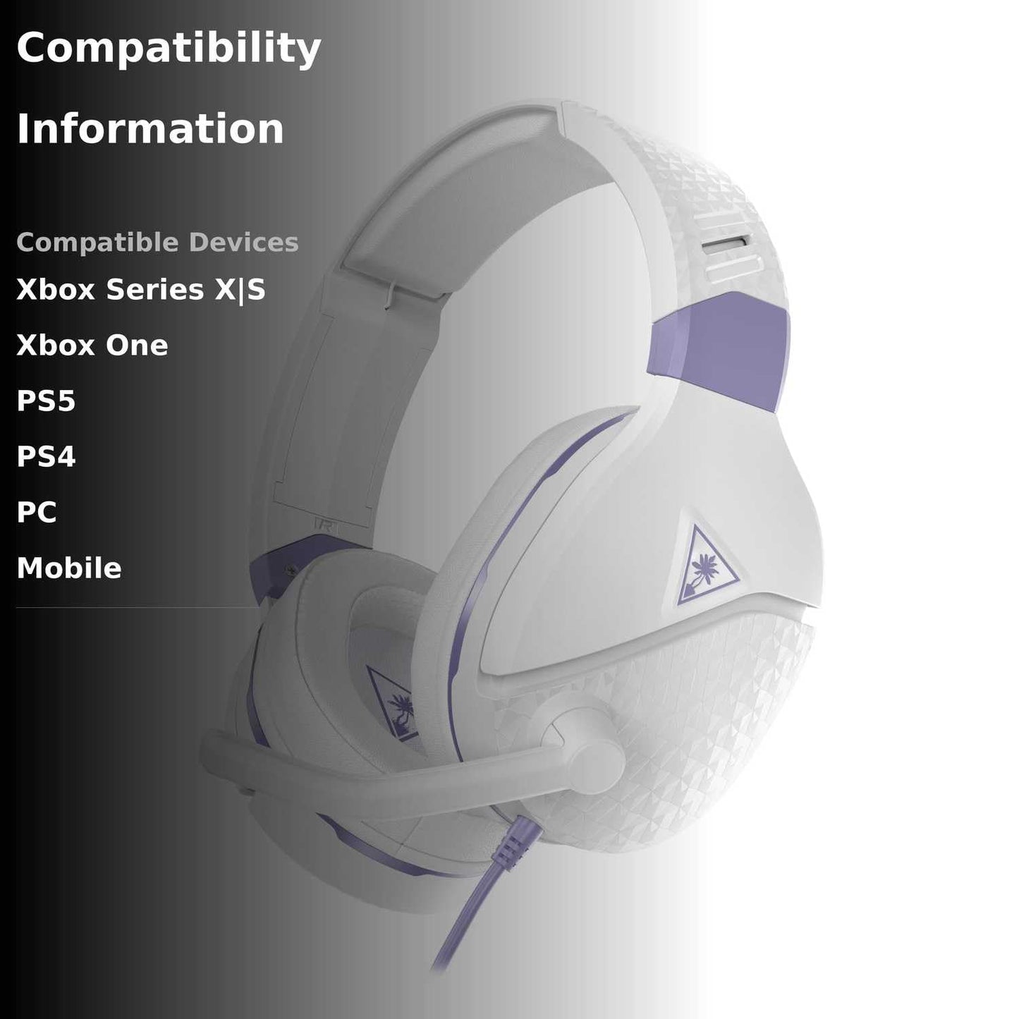 Turtle Beach Recon Spark Gaming Headset - Xbox Series X, Xbox Series S, Xbox One, PS5, PS4, PlayStation, PC, Mobile with 3.5mm - Flip-Up Mic, 40mm Speakers, PC Splitter, White