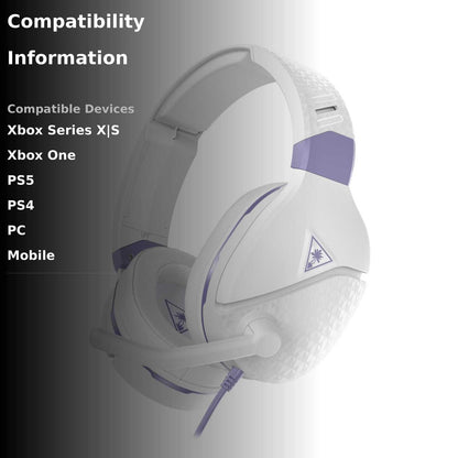 Turtle Beach Recon Spark Gaming Headset - Xbox Series X, Xbox Series S, Xbox One, PS5, PS4, PlayStation, PC, Mobile with 3.5mm - Flip-Up Mic, 40mm Speakers, PC Splitter, White