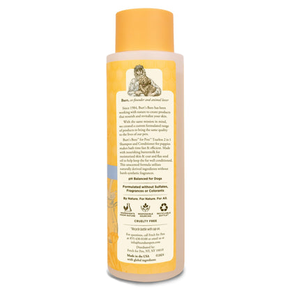 Burt's Bees for Pets Tear Free Puppy Shampoo and Conditioner - Tearless Dog Wash for Puppies, Pet Grooming Supplies, Gentle Dog Shampoo and Conditioner, Puppy Essentials for Easy Groom, 16 Fl Oz