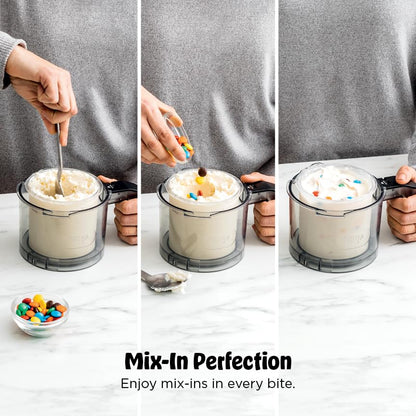 Ninja NC301 CREAMi Ice Cream Maker, for Gelato, Mix-ins, Milkshakes, Sorbet, Smoothie Bowls & More, 7 One-Touch Programs, with (2) Pint Containers & Lids, Compact Size, Perfect for Kids, Silver