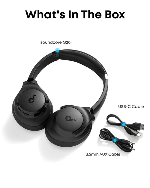 Soundcore by Anker Q20i Hybrid Active Noise Cancelling Headphones, Wireless Over-Ear Bluetooth, 40H Long ANC Playtime, Hi-Res Audio, Big Bass, Customize via an App, Transparency Mode