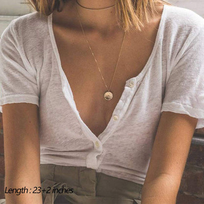Dainty Layering Simulated Pearls Bar Necklace Hammered Disc Pendant Necklaces Simple Layering Necklace Choker for Women