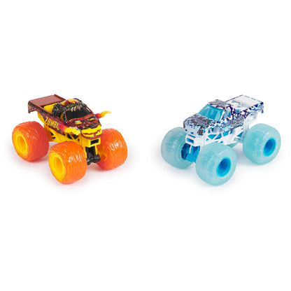 Monster Jam 2024 Fire & Ice 1:64 Diecast Monster Truck 2-pack Zombie & Northern Nightmare
