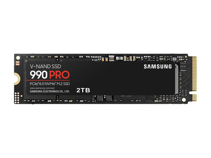 SAMSUNG 990 PRO SSD 2TB NVMe M.2 PCIe Gen4, M.2 2280 Internal Solid State Hard Drive, Seq. Read Speeds Up to 7,450 MB/s for High End Computing, Gaming, and Heavy Duty Workstations, MZ-V9P2T0B/AM