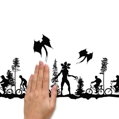 RoomMates RMK5144SCS Stranger Things Forest Scene Peel and Stick Wall Decals , Black