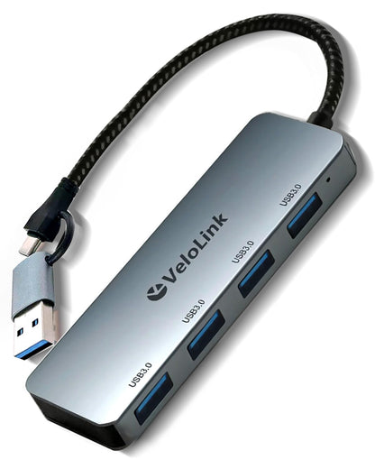 USB 3.0 Hub, USB Multiport Adapter, USB Extender Hub 4 Port, USB Splitter for Laptop/PC/MacBook/iPad Pro/iMac and More