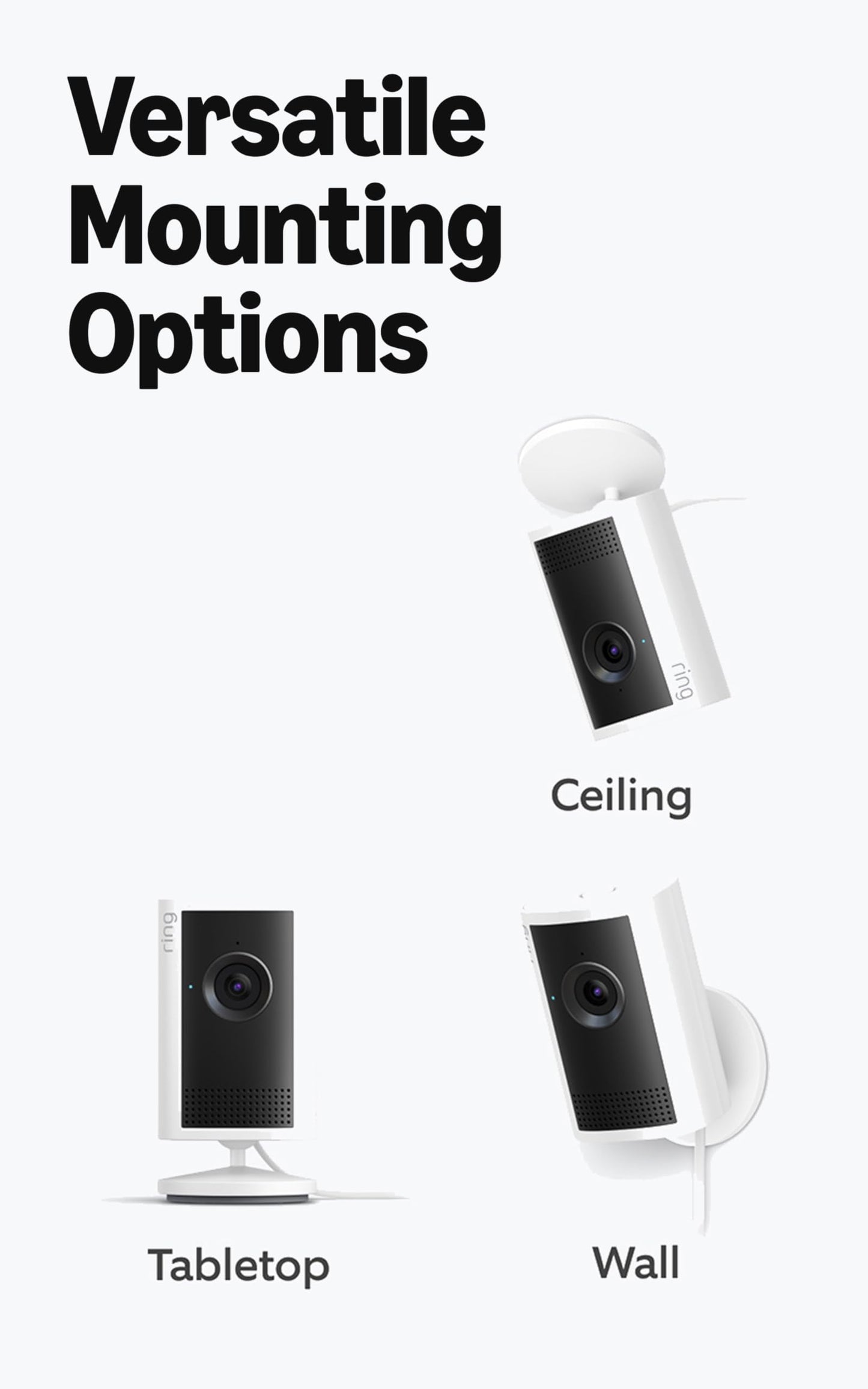 Ring Indoor Cam Plus (Newest Model) — Retinal 2K for crisp, true-to-life video quality, 4x Enhanced Zoom, Low-Light Sight, White