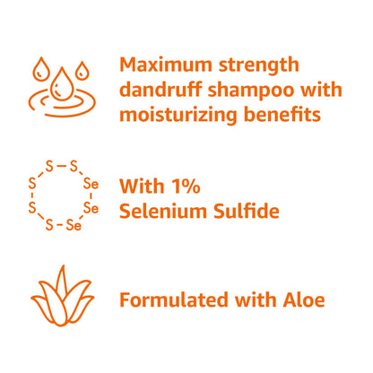 Amazon Basics Moisturizing Dandruff Shampoo, 11 Fl Oz, Pack of 1