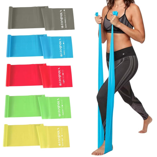 Lianjindun 5 Pcs Professional Resistance Bands. Latex-Free, Elastic Band, Work Out Bands, Stretch Bands for Working Out Women or Men, Exercise Bands Set for Physical Therapy, Pilates, Yoga