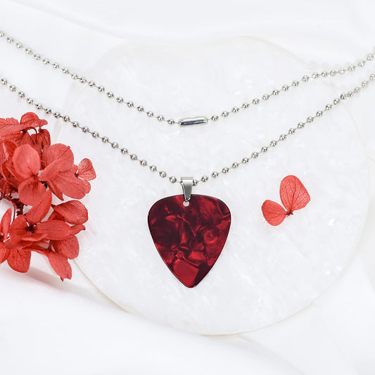 Teemotutu Eddie Necklace Strange Horror Thing Guitar Pick Pendant Necklace Holiday Gift Halloween Costume Cospaly Jewelry