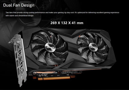 ASRock AMD Radeon RX 6600 Challenger D 8GB GDDR6 DisplayPort 14Gbps HDMI 0dB Silent Cooling 128-bit 7680 x 4320 Dual Fan Graphics Card PCI Express 4.0 x8 8-pin