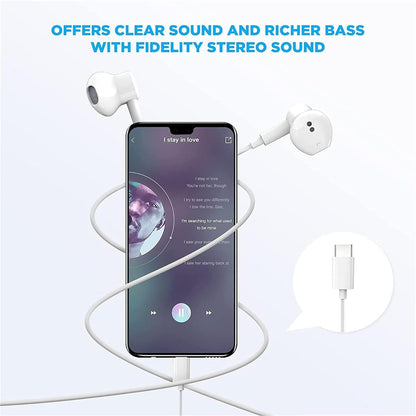 2 Packs USB C Headphones for iPhone 17/16/15 Pro Max Plus Type C Earphones with Microphone & Remote Noise Cancelling Earbuds for iPhone 17/16/15 Pro, iPad, Galaxy S23/S22/S21/S20/Ultra Note 10/20