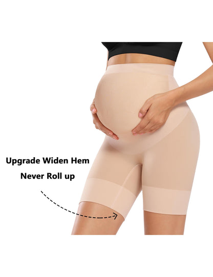 Peauty Fall Maternity Dress for Baby Shower Fall Winter Maternity Clothes Belly Support Pregnancy Belly Band Outfits Pregnancy Clothes Formal Wedding Guest Photoshoot Outfits Pregnant Skirt (Nude L)