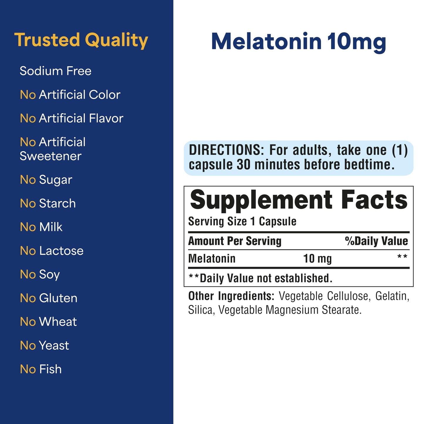 Puritan's Pride Premium Super Strength Melatonin 10mg Sleep Aid, Dietary Supplement for Sound, Restful, and Longer Sleep Support, 4 Month Supply, 120 Rapid Release Capsules (Packaging May Vary)