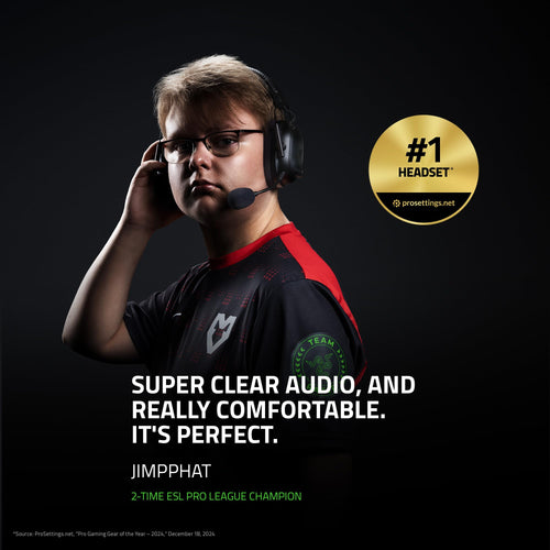 Razer BlackShark V2 Pro Wireless Gaming Headset: Super Wideband Mic - Pro Tuned FPS Profiles - 50mm Drivers - Plush Noise Isolating Earcups - 70 Hr Battery - Bluetooth - for PC, PS5, Switch 2 - Black