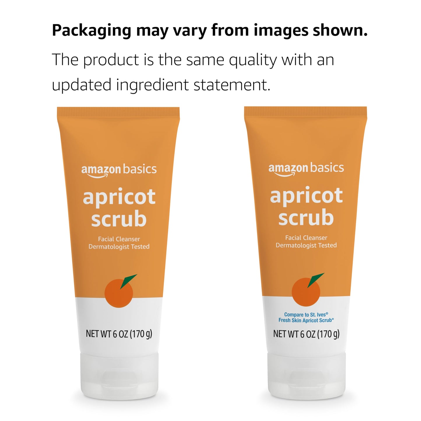 Amazon Basics Apricot Scrub Facial Cleanser, 6 Ounce (Previously Solimo)