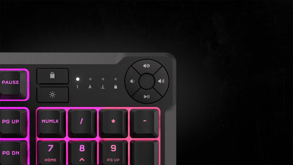 Corsair K55 CORE RGB Membrane Wired Gaming Keyboard – Quiet, Responsive Switches – Spill Resistance – Ten-Zone RGB – Media Keys – iCUE Compatible – QWERTY NA – PC, Mac – Black