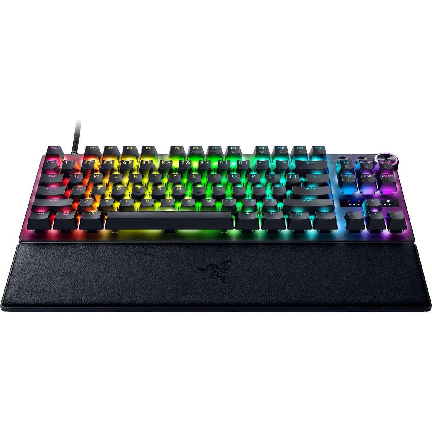 Razer Huntsman V3 Pro TKL Esports Gaming Keyboard: Analog Optical Switches - Razer Snap Tap - Rapid Trigger - Adjustable Actuation - Media Keys & Dial - Doubleshot PBT Keycaps - Wrist Rest - Black