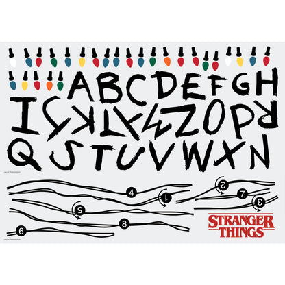 RoomMates RMK5240GM Netflix Stranger Things Christmas Light Peel and Stick Giant Wall Decals with Alphabet
