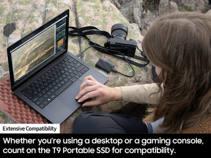 SAMSUNG T9 Portable SSD 4TB, USB 3.2 Gen 2x2 External Solid State Drive, Seq. Read Speeds Up to 2,000MB/s for Gaming, Students and Professionals,MU-PG4T0B/AM, Black (pack of 1)