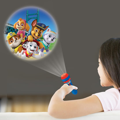 LEXiBOOK, Paw Patrol, Stories Projector, Torch Light and Projector with 3 Discs, 24 Images, Create Your own Stories, LTC050PA