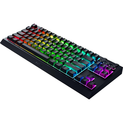 Razer BlackWidow V4 TKL HyperSpeed Wireless Hot Swappable Gaming Keyboard: Orange Tactile Switches - Wireless & Bluetooth - Multi-Function Roller & Control Buttons - Chroma RGB - Long Battery Life