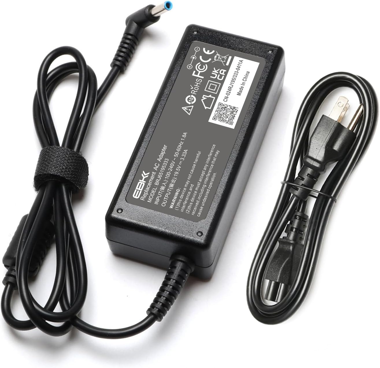 65W Laptop Charger Blue Tip Compatible with HP EliteBook Charger 840 850 845 830 820 G8/G7/G6/G5/G4/G3,ProBook 640 650 450 430 440 445 446 455 470 745 735 725 755 with Power Cord