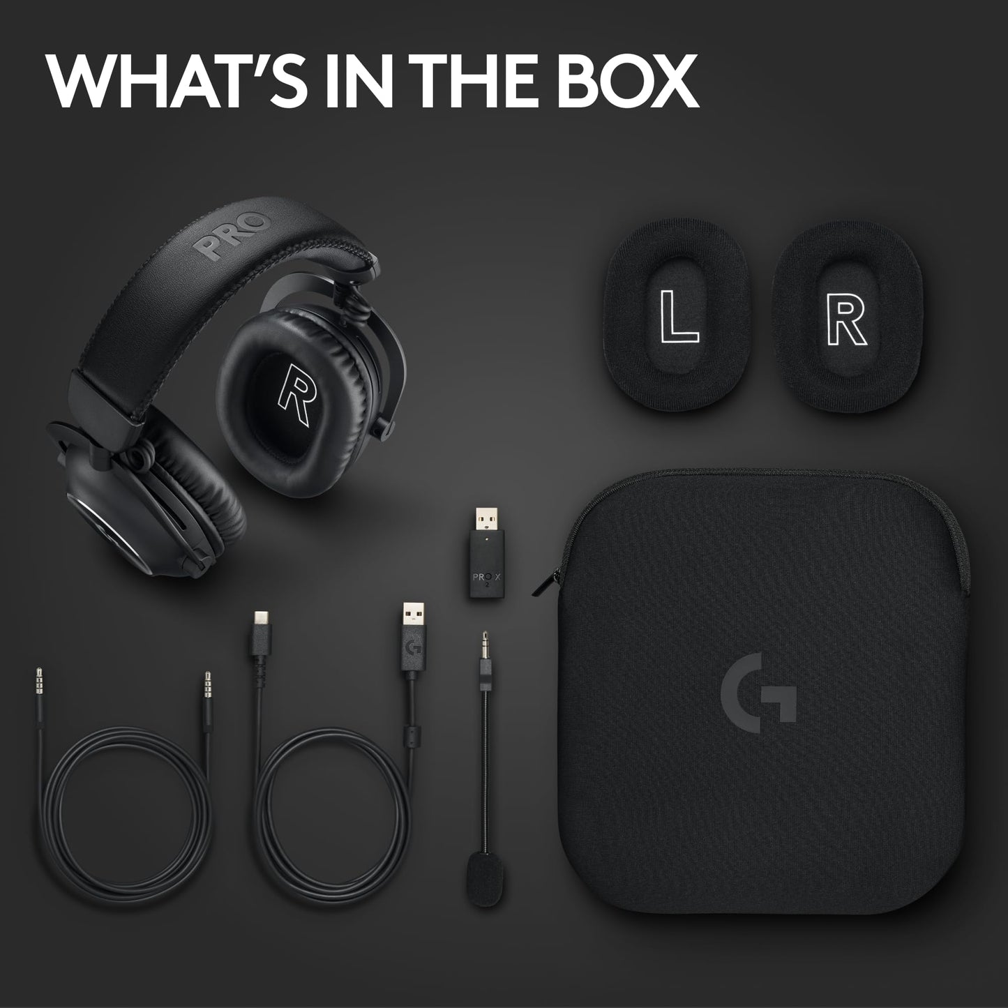 Logitech G PRO X 2 Lightspeed Wireless Gaming Headset: Wireless Gaming Headphones with Mic, 50mm Graphene Drivers, 2.02.0—7.1 Surround, Bluetooth/USB/3.5mm Aux, for PS4/PS5/PC/Nintendo Switch - Black