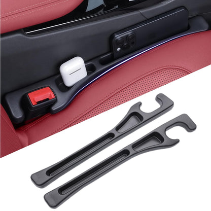 EnzeroTools Car Seat Gap Filler, 2-Pack No-Drop Seat Side Gap Seam Filler Organizer with Phone Holder, Universal Fit Fill The Gap Between Seat & Console, Perfect for Car, SUV, Truck