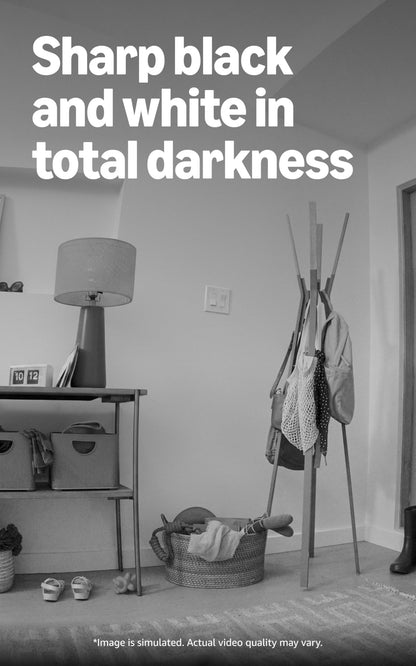 Ring Indoor Cam Plus (Newest Model) — Retinal 2K for crisp, true-to-life video quality, 4x Enhanced Zoom, Low-Light Sight, White