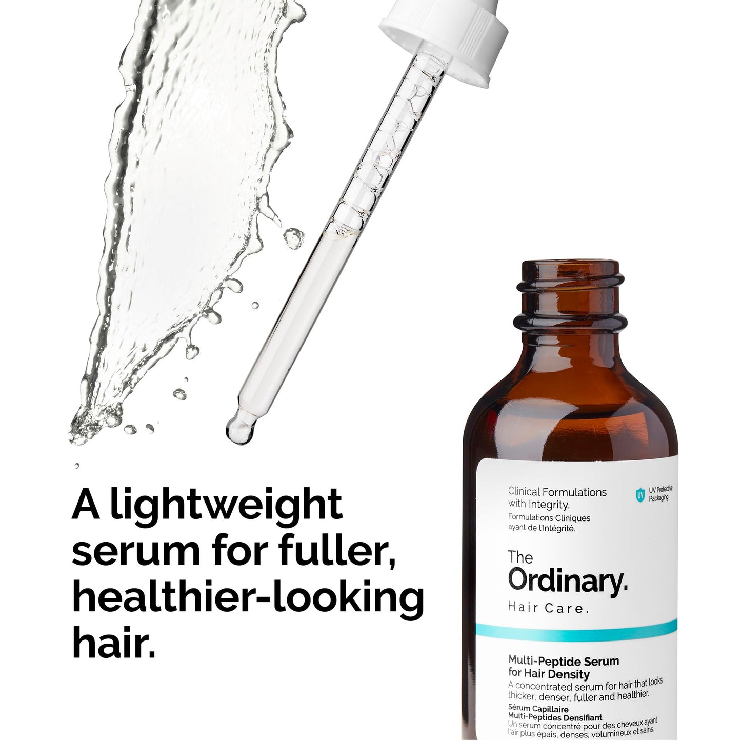 The Ordinary Multi-Peptide Serum for Hair Density, Peptide-Powered Formula for Thicker, Fuller Looking Hair, 2 Fl Oz (Pack of 2)