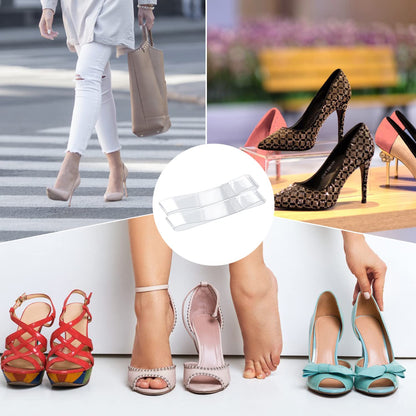 Vin Beauty Transparent Invisible High Heel Shoe Straps Women Elastic Shoe Laces Anti Loose Shoelace Belt Ankle Straps for Heels TPU Shoes Band Fixed Tie Belt for Holding Loose High Heel 10 Pairs