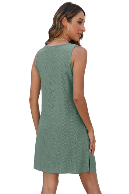 BKRIVE Summer Dresses for Women 2025 Trendy Casual Loose Sleeveless Dress Sundresses with Pockets Teal Green L