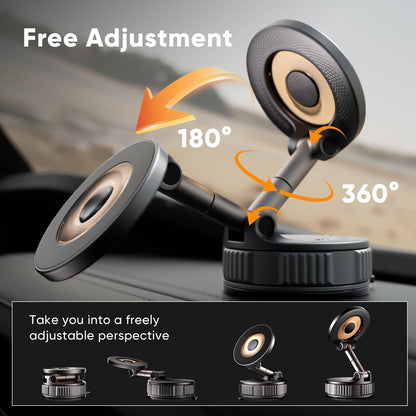 Magnetic Phone Holder for Car [120+ LB Strongest Suction & 2800gf Strongest Magnetic] 360° Adjustable Car Phone Holder for Magsafe Phone Holders for Your Car for iPhone 17 Pro Max 16 15 14 13 12 Plus