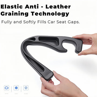 EnzeroTools Car Seat Gap Filler, 2-Pack No-Drop Seat Side Gap Seam Filler Organizer with Phone Holder, Universal Fit Fill The Gap Between Seat & Console, Perfect for Car, SUV, Truck