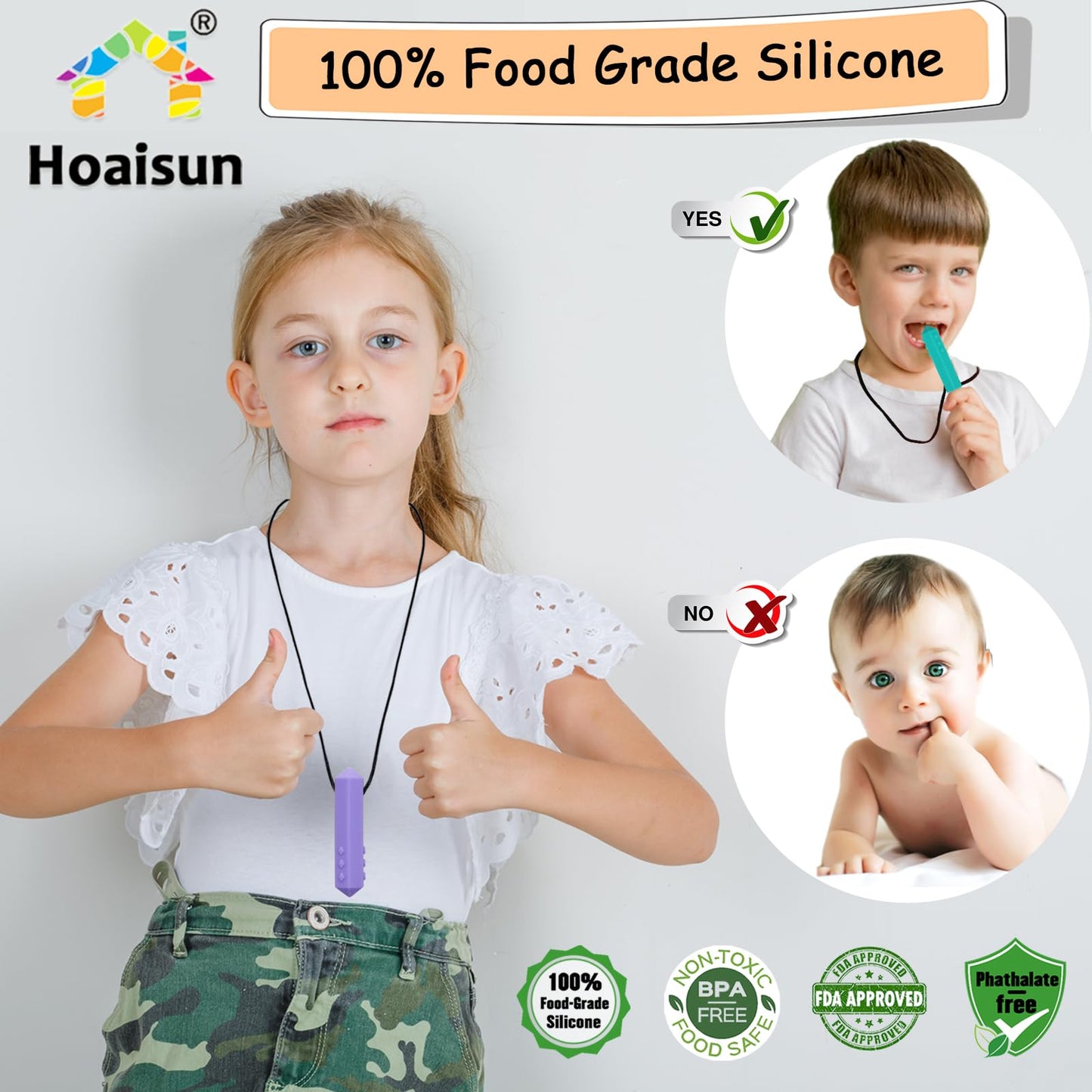 Chew Necklaces for Sensory Kids, 8 Pack Chewy Necklace Sensory Boys and Girls with Autism, ADHD, SPD, Biting, Silicone Teething Necklace Oral Chew Toys for Adults Reduce Chewing Anxiety Fidget