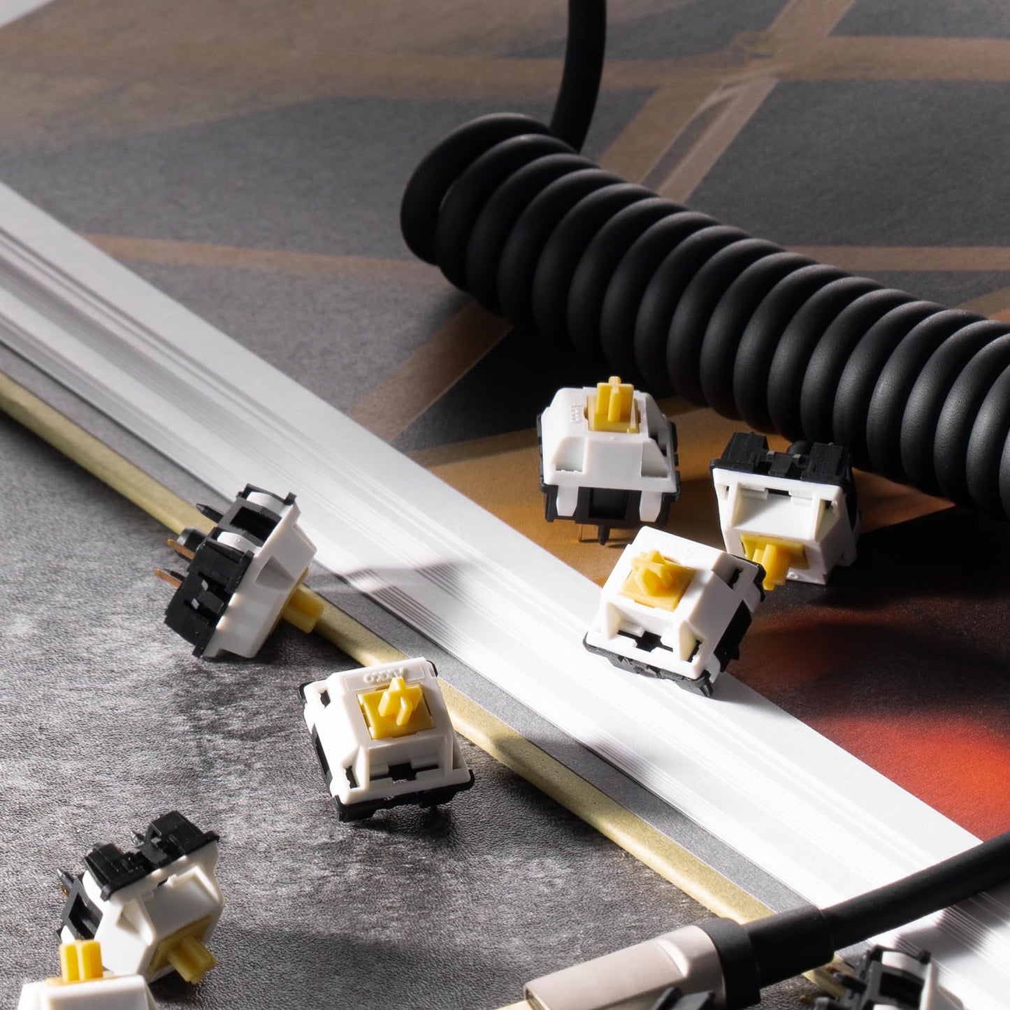 Akko V3 Penguin Tactile Silent Keyboard Switch for Mechanical Gaming Keyboard, 5-Pin 50gf Quiet Pre-Lubed Switches with Standard MX Structure (45pcs)