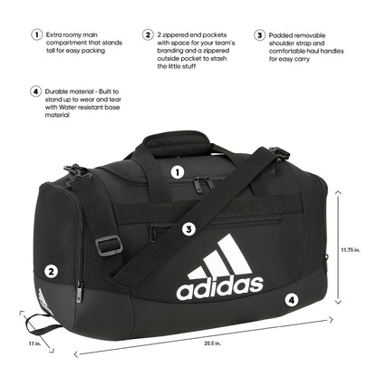 adidas Unisex Defender 4.0 Gym Duffel Bag for Men and Women