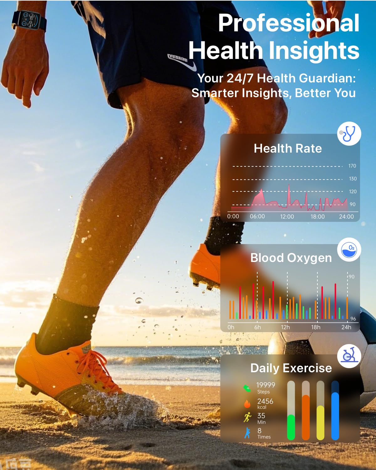 DIVElink Smart Watches for Men Women - 1.83" HD 2025 Fitness Tracker with 100 Sports Modes, Heart Rate/Sleep Monitor, IP68 Waterproof, Bluetooth Call & Music Control for iPhone/Android