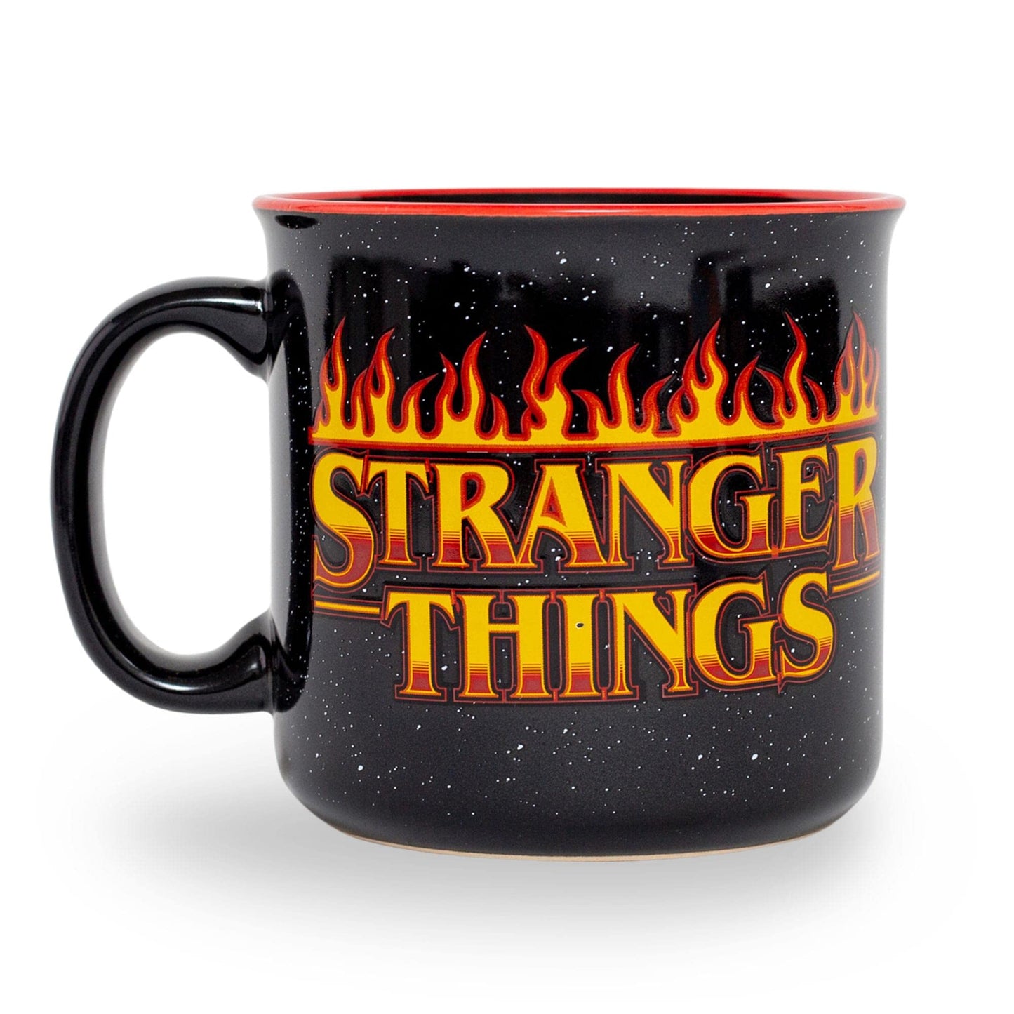 Silver Buffalo Stranger Things Hellfire Club 20-Ounce Ceramic Camper Mug | BPA-Free Travel Coffee Cup For Espresso, Cocoa, Tea
