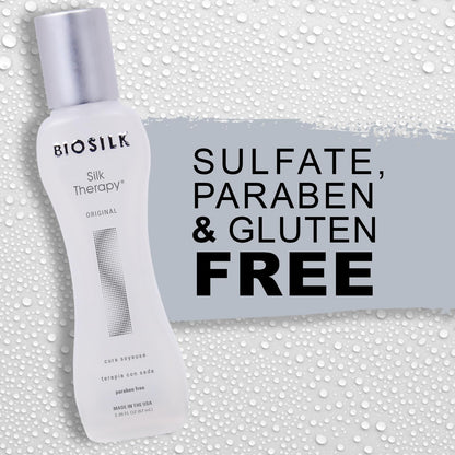 BioSilk Silk Therapy Original, Reconstructing Treatment For Adding Shine & Helping Mend Split Ends, Sulfate, Paraben, & Cruelty-Free, 2.26 Oz