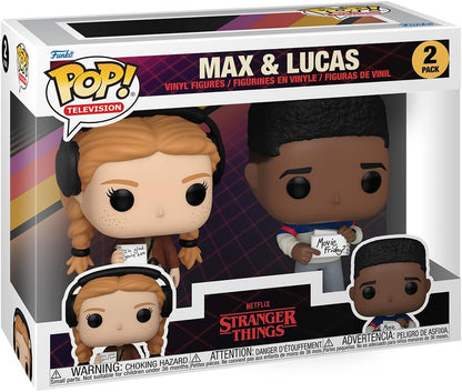 Funko POP! TV: Stranger Things - Max Mayfield & Lucas, 2-Pack - Collectable Vinyl Figure - Gift Idea - Official Merchandise - for Kids & Adults - TV Fans - Model Figure for Collectors and Display