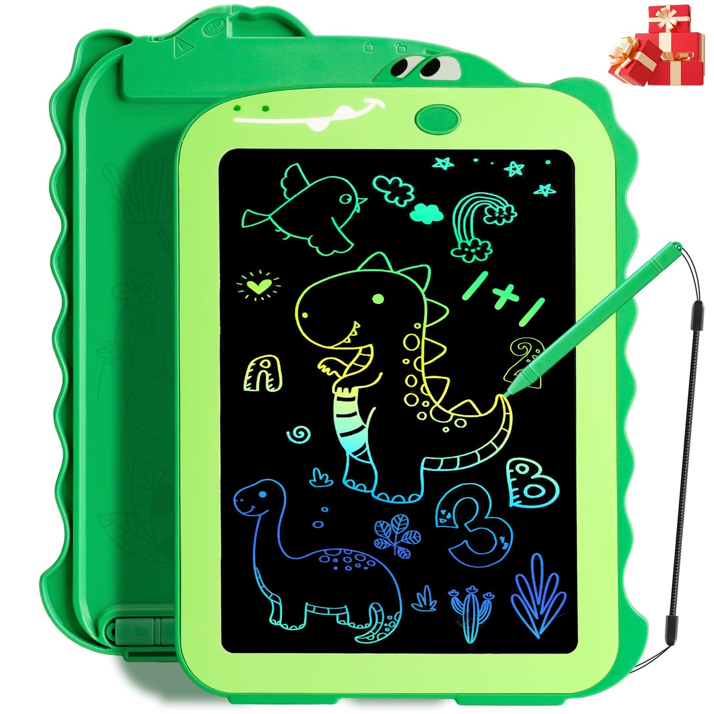 Teriph LCD Writing Tablet for Kids, Colorful Toddlers Toys Drawing Board, Educational Kid Toys, Doodle Pad Dinosaur Toys for 3 4 5 6 7 8 Year Old Boys Girls Birthday Party Christmas Gifts,8.5inch